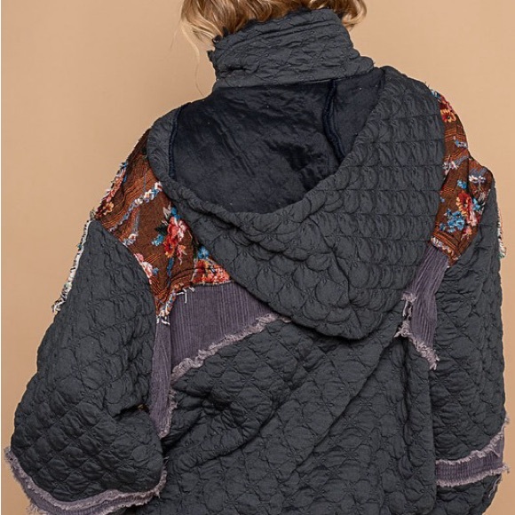 NWT POL patchwork jacket hoodie corduroy- streetwear M M1:L/XL  M2:XL/XXL *READ - Picture 6 of 17